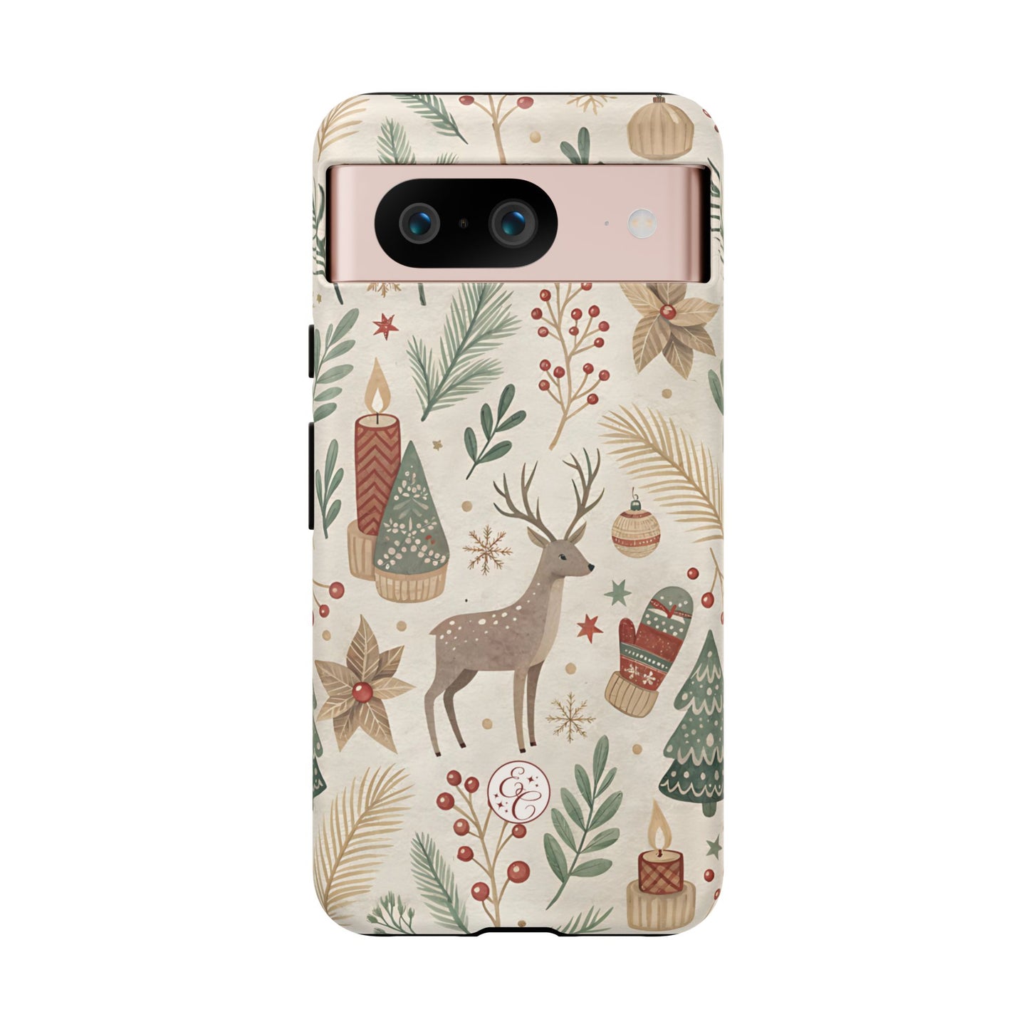 Rustic Christmas Reindeer Tough Phone Case