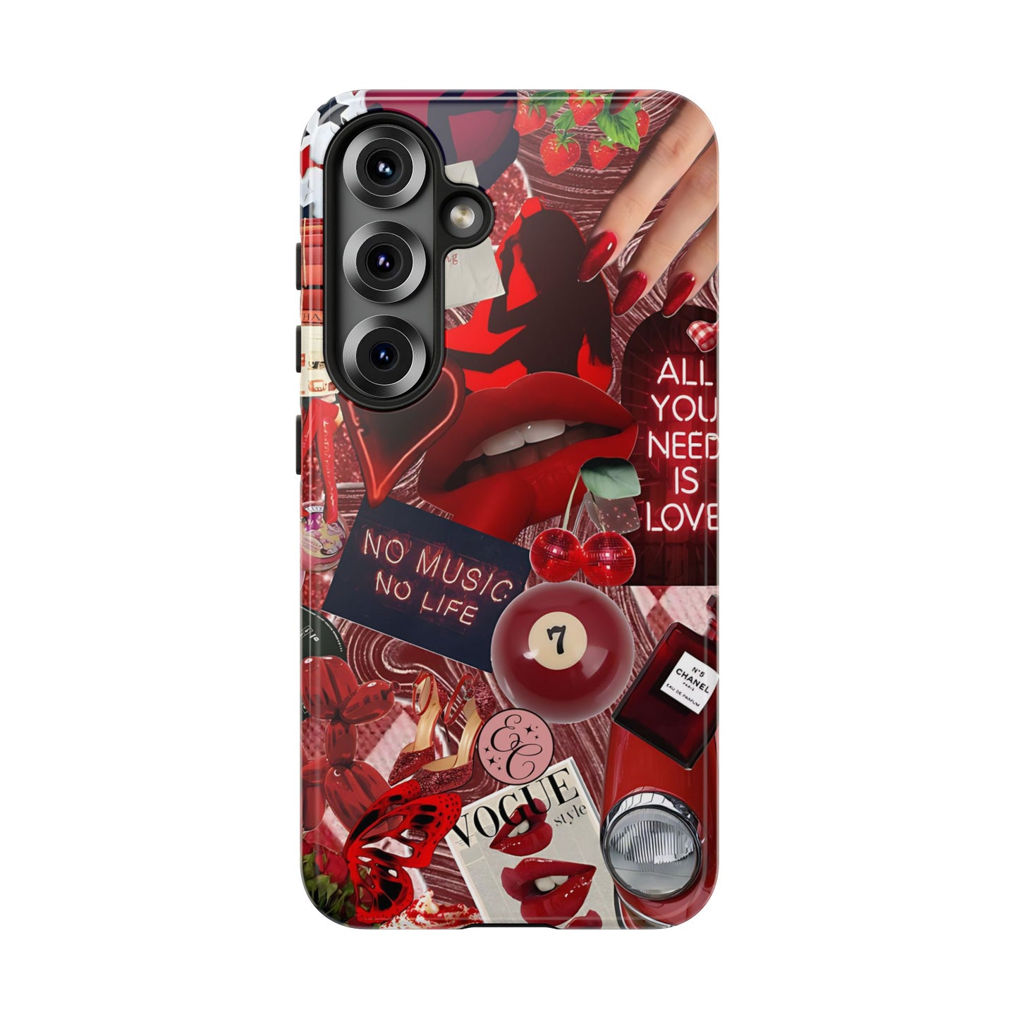 Red Aesthetic Collage Tough Phone Case