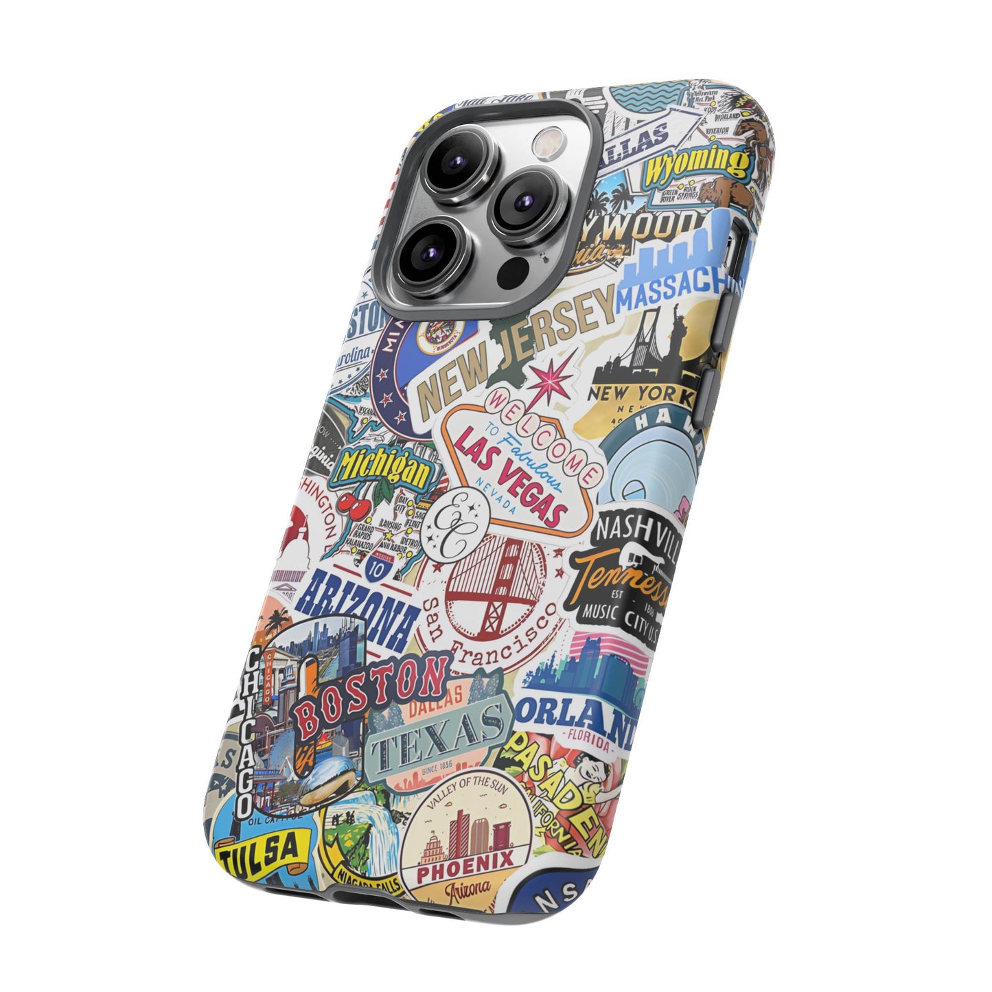 USA Travel Stickers Tough Phone Case