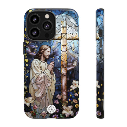 Jesus Praying Stained Glass Tough Phone Case