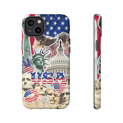 Patriotic USA Collage Tough Phone Case
