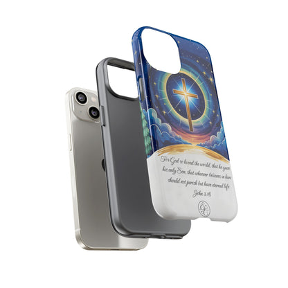 Celestial Cross - John 3:16 Tough Phone Case