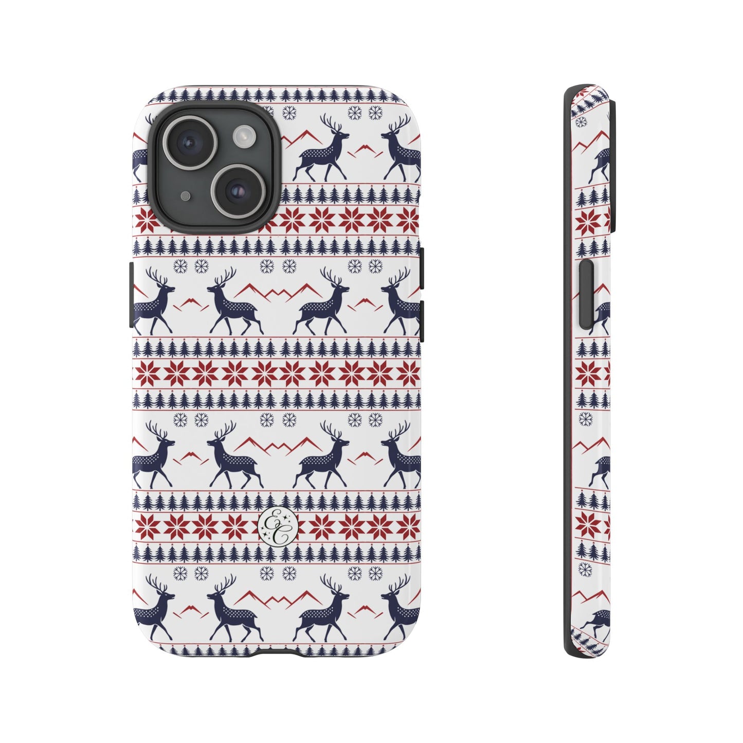 Christmas Reindeer Pattern Tough Phone Case