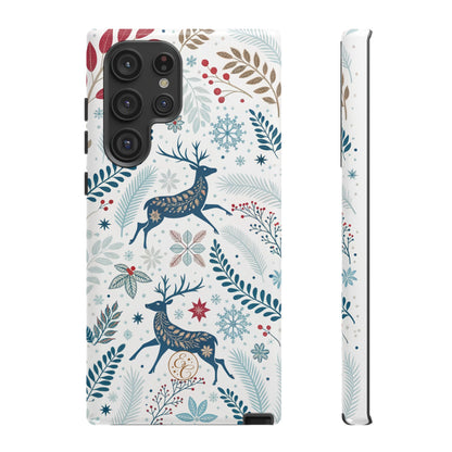 Blue Winter Deer Phone Case