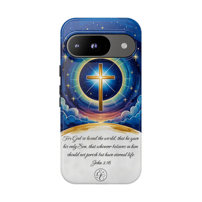 Celestial Cross - John 3:16 Tough Phone Case