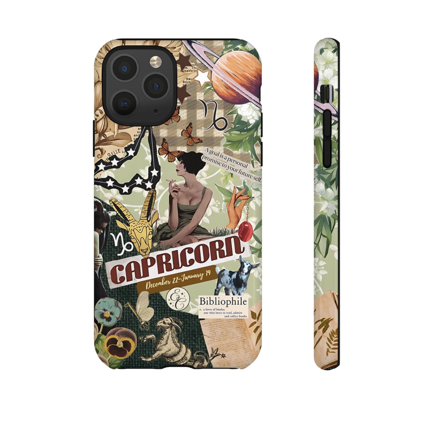 Capricorn Retro Zodiac Collage Tough Phone Case