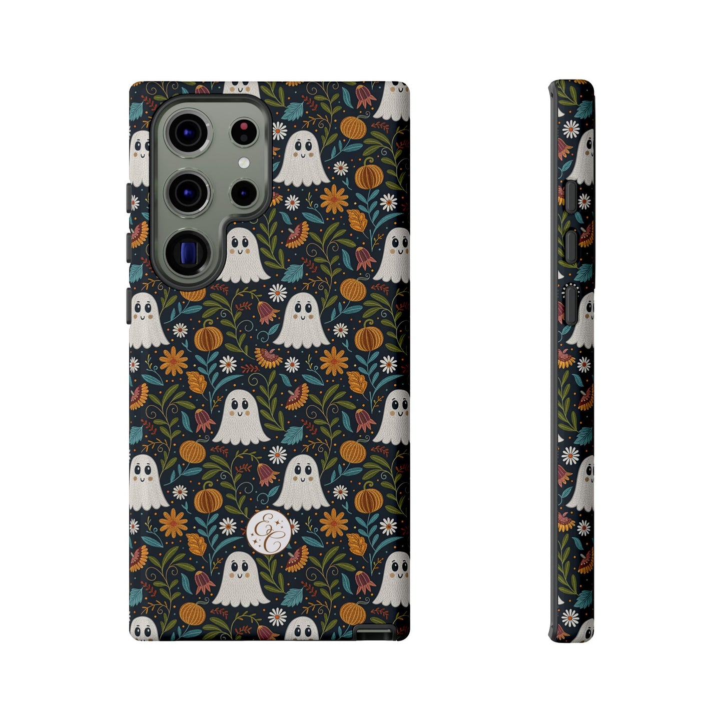 Boho Halloween Ghost Pattern Tough Phone Case