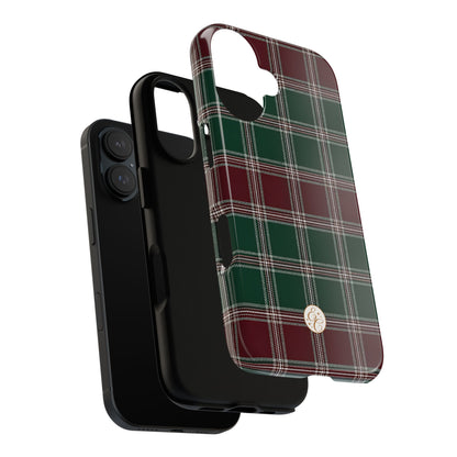Green & Burgundy Plaid Tough Phone Case
