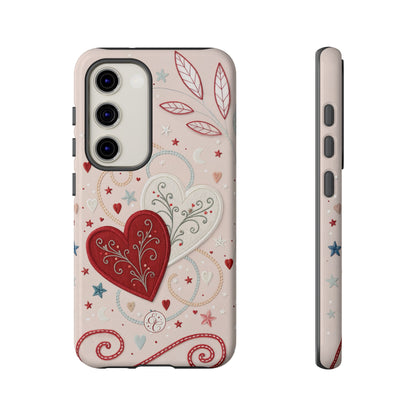 Interlinked Hearts Tough Phone Case