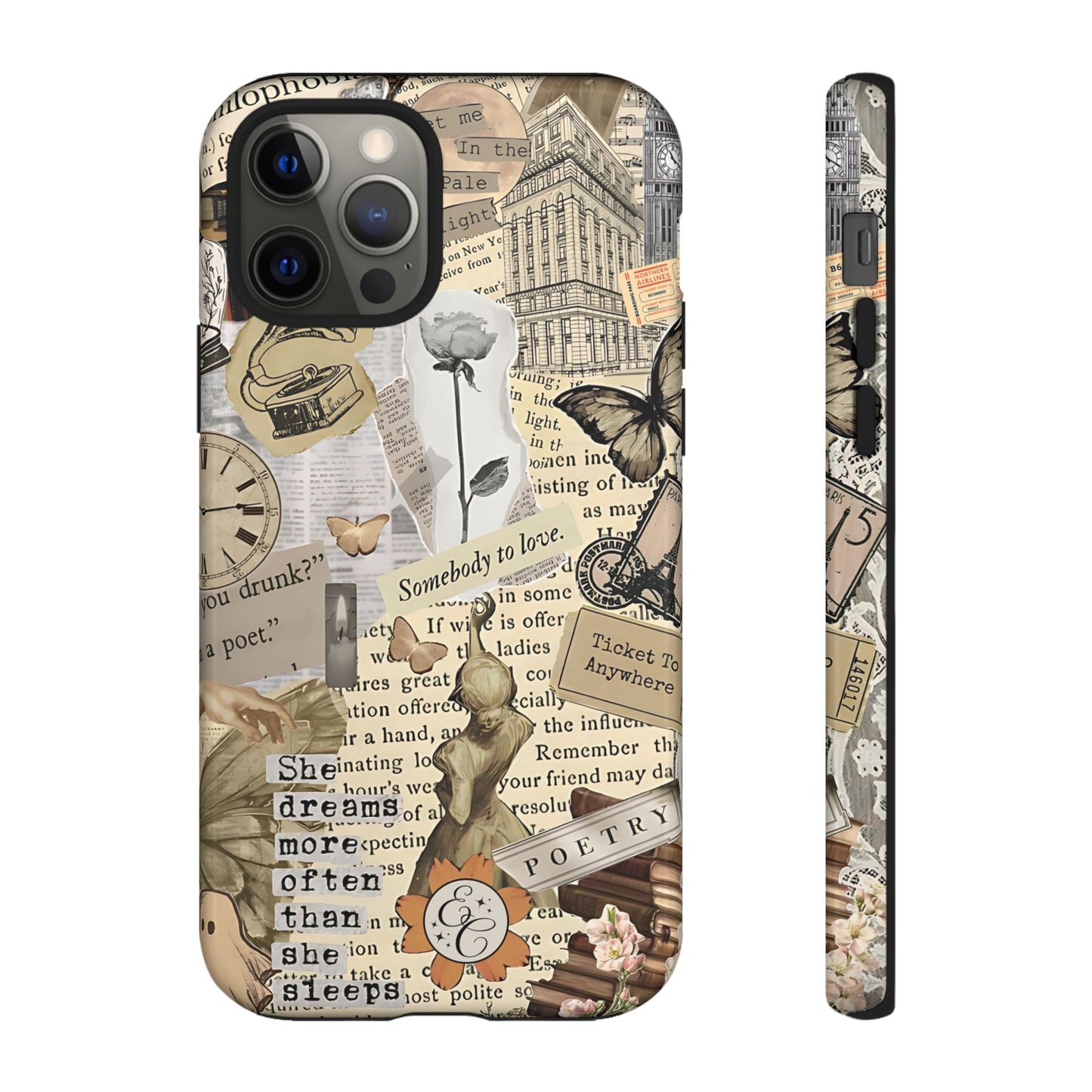 Library Romance Collage Tough Phone Case