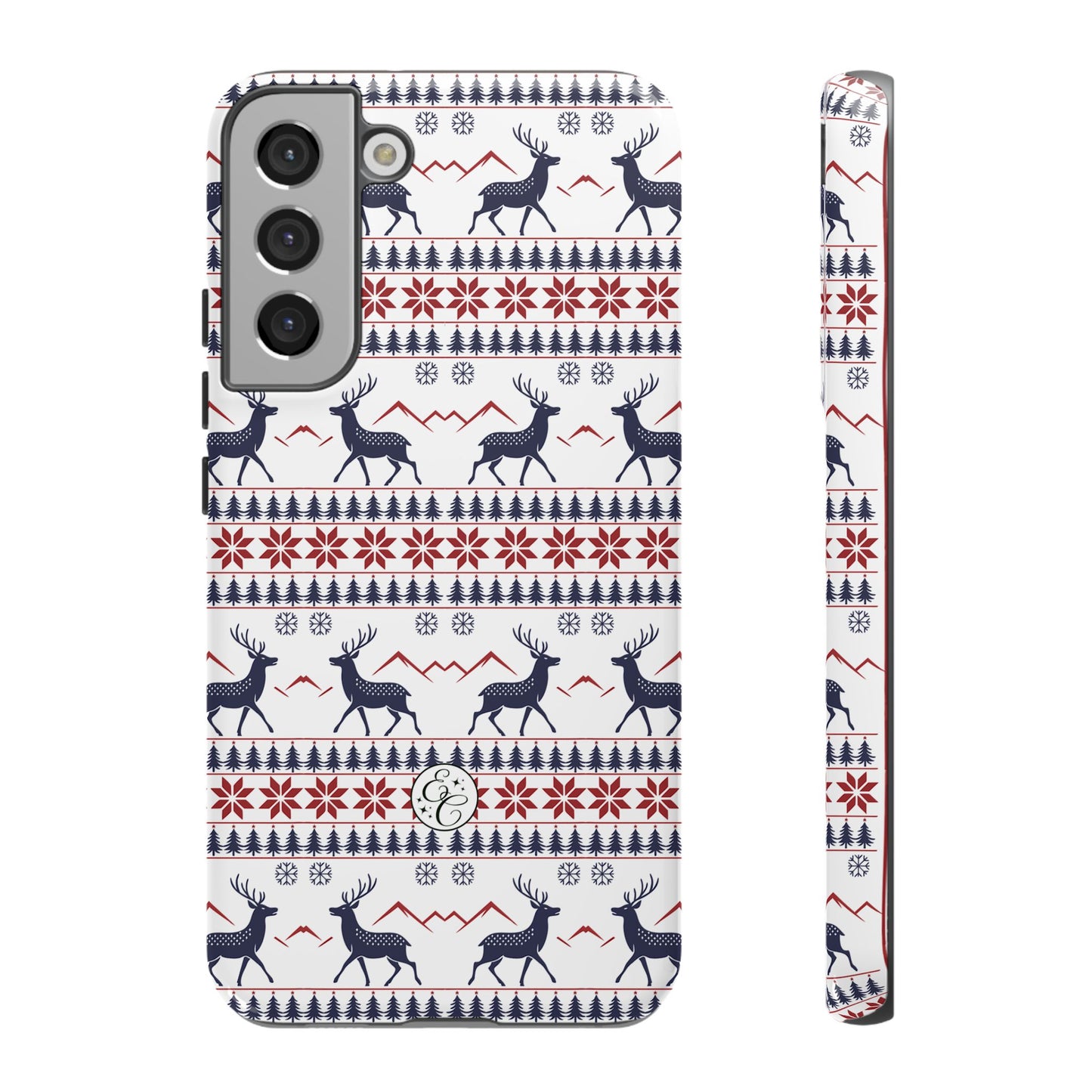 Christmas Reindeer Pattern Tough Phone Case