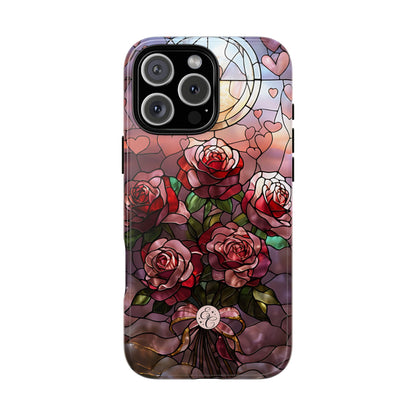 Bouquet of Roses Stained Glass Tough Phone Case