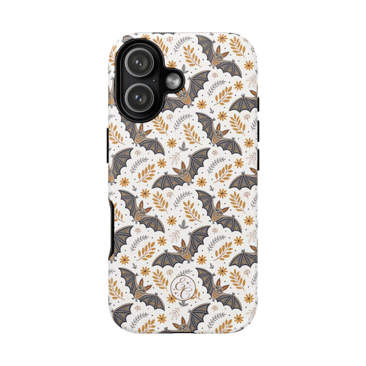 Boho Bat Pattern Halloween Phone Case