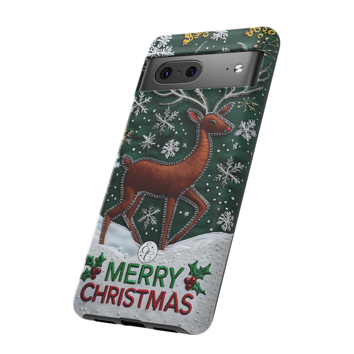 Merry Christmas Reindeer Tough Phone Case