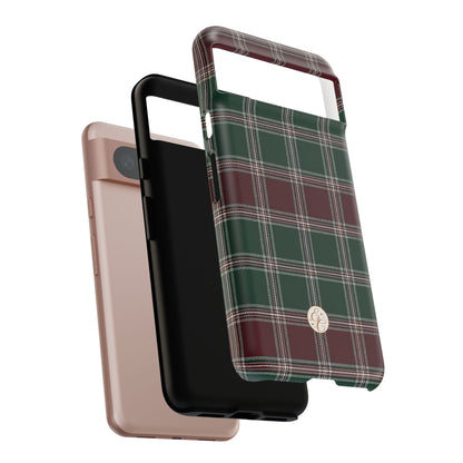Green & Burgundy Plaid Tough Phone Case