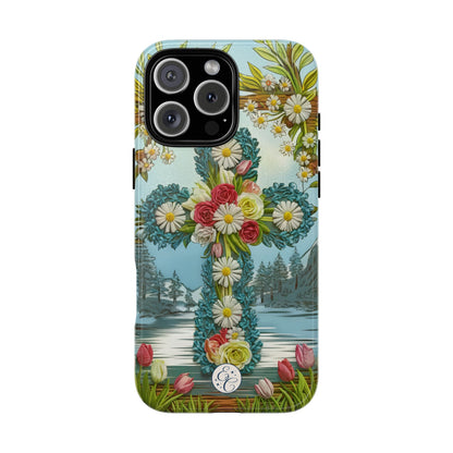 Floral Cross Tough Phone Case