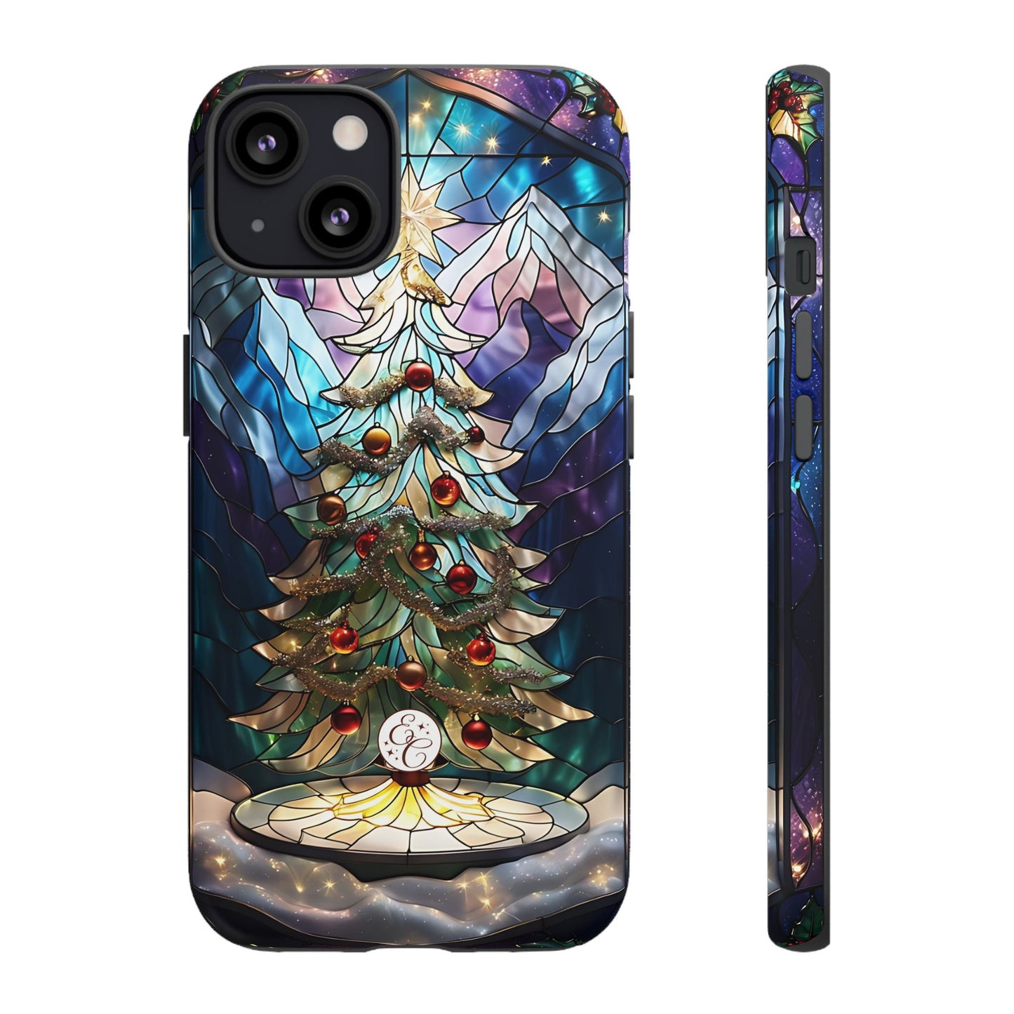 Christmas Tree Stained Glass Tough Phone Case