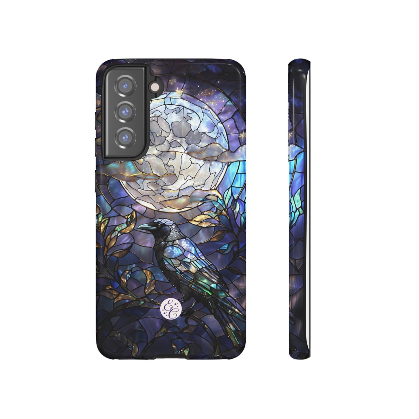 Stained Glass Raven Tough Phone Case