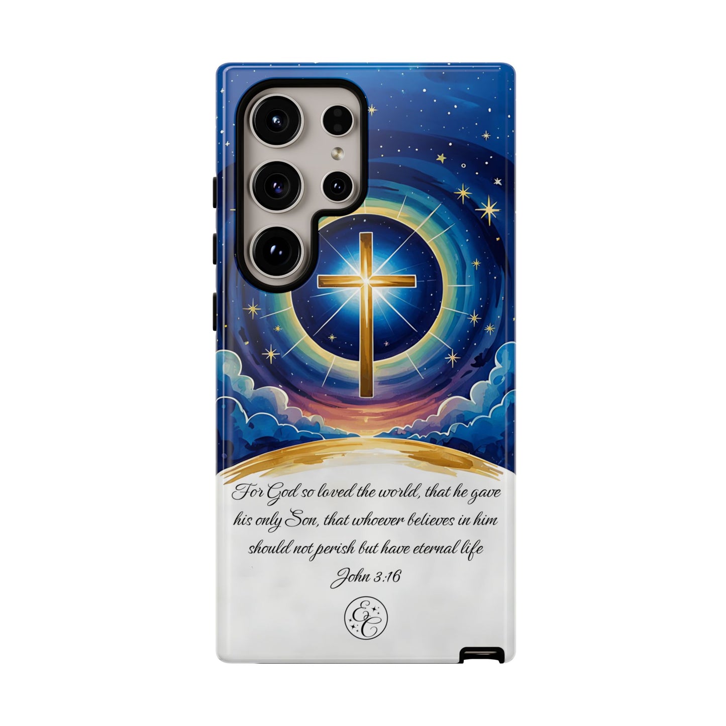 Celestial Cross - John 3:16 Tough Phone Case