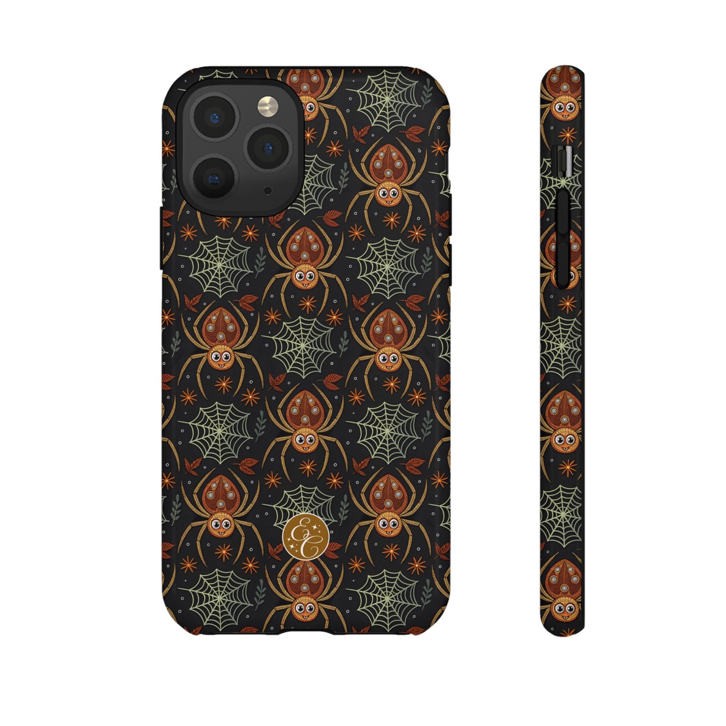 Boho Halloween Spider Pattern Tough Phone Case