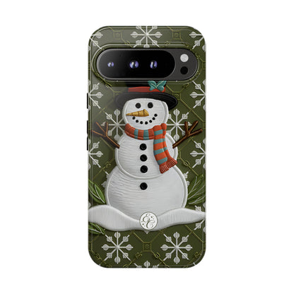 Christmas Snowman Tough Phone Case