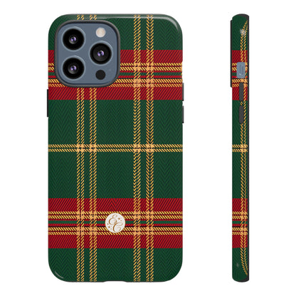 Green Red & Gold Plaid Tough Phone Case