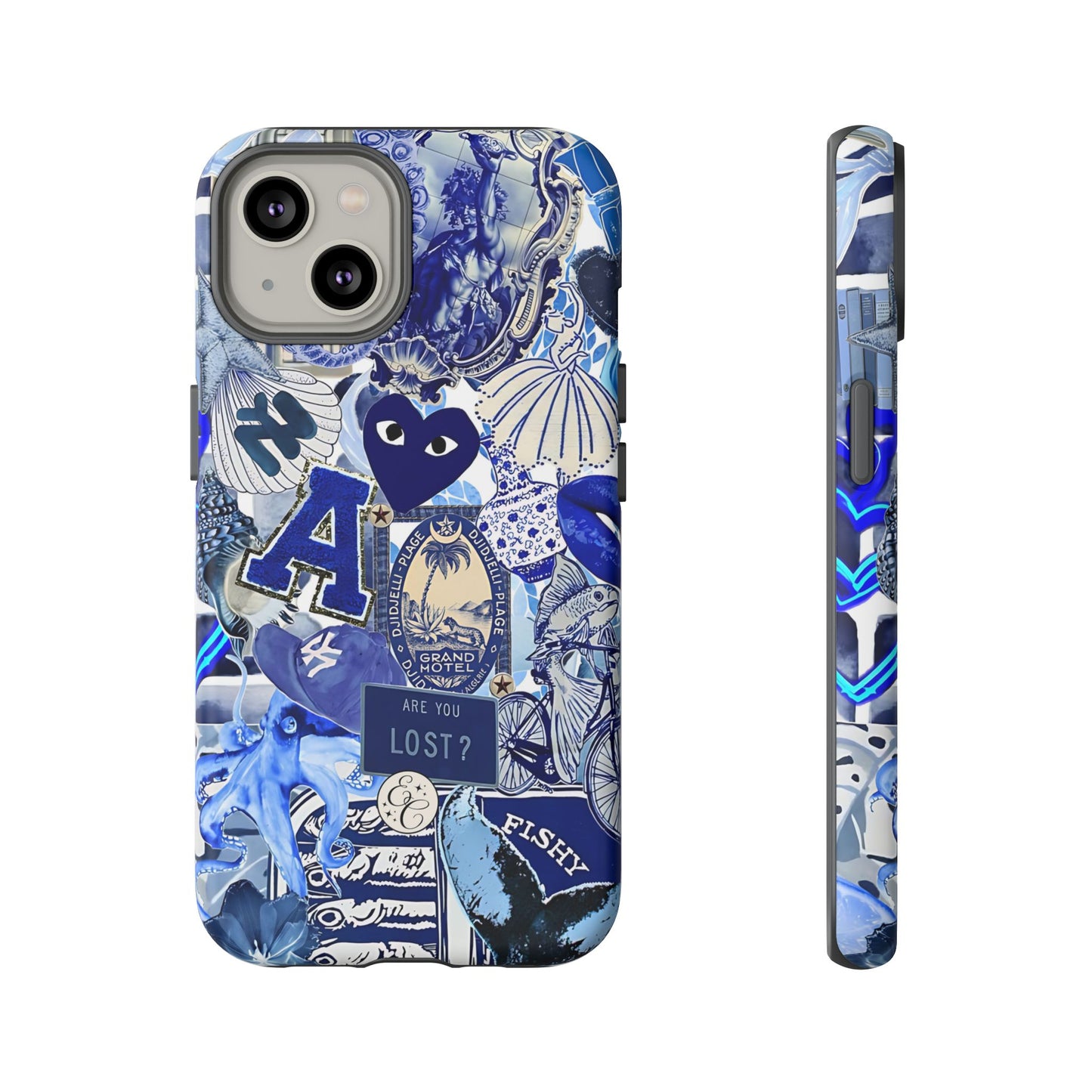 Blue Collage Tough Phone Case