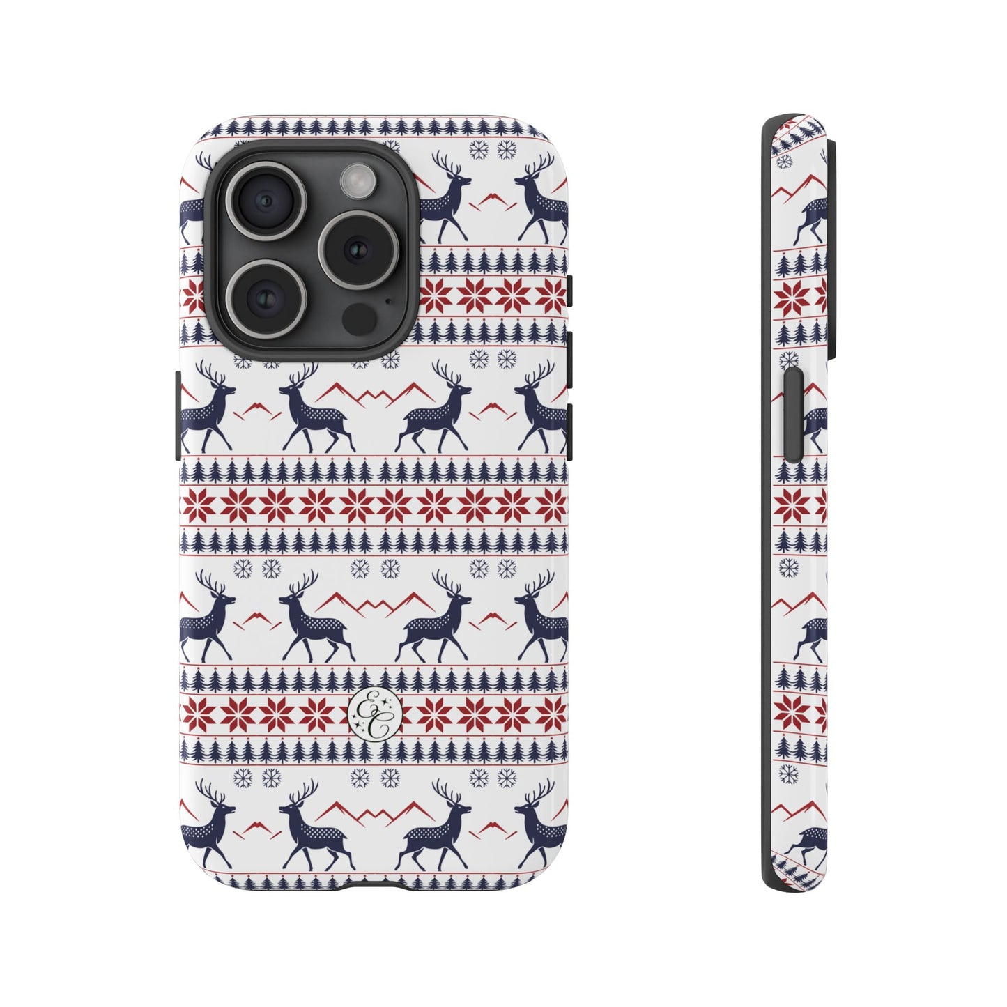 Christmas Reindeer Pattern Tough Phone Case