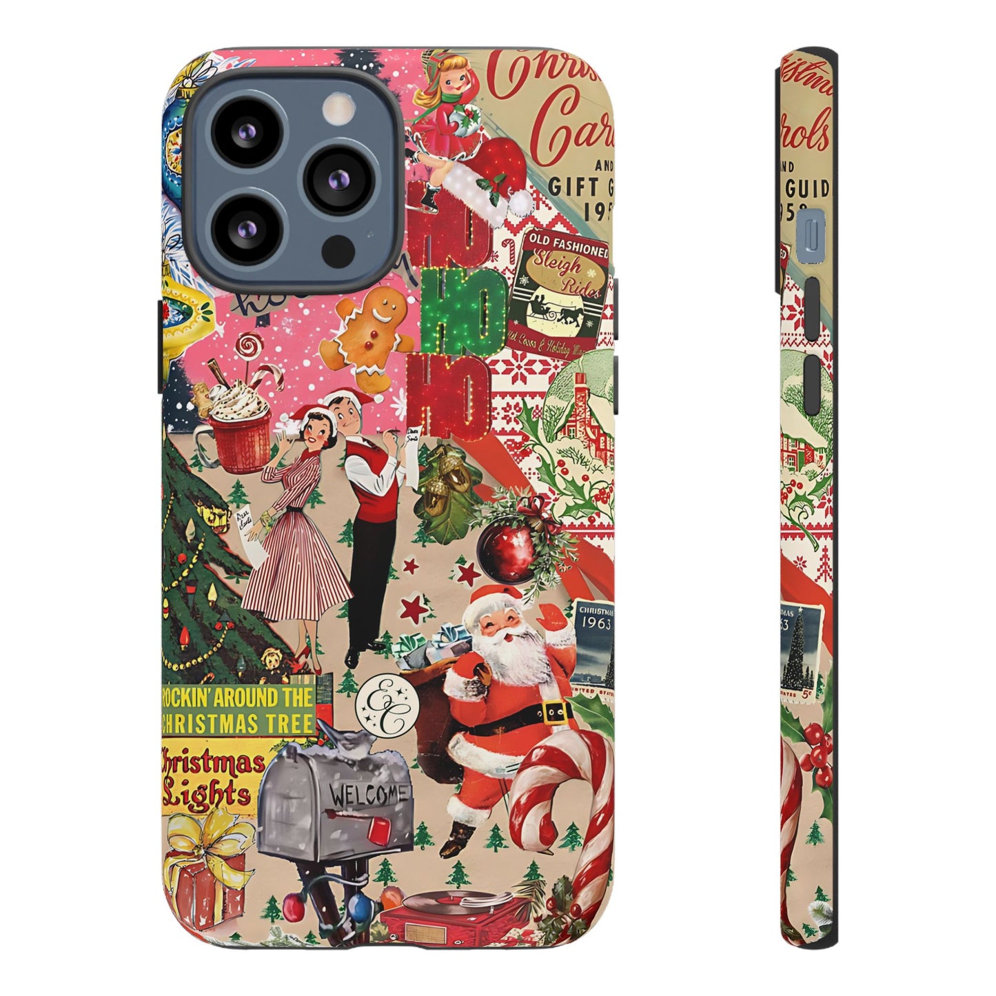 Vintage Christmas Collage Tough Phone Case