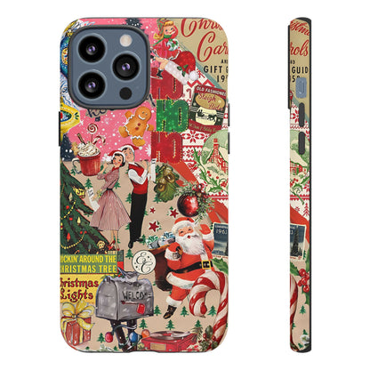 Vintage Christmas Collage Tough Phone Case