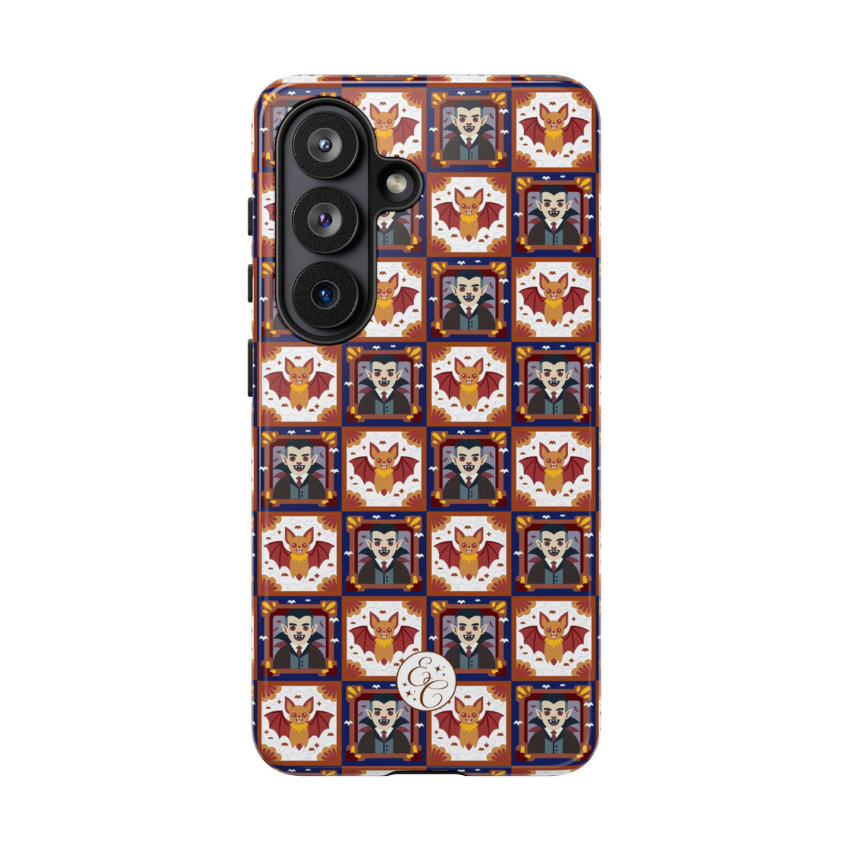 Dracula & Bat Pattern Halloween Phone Case