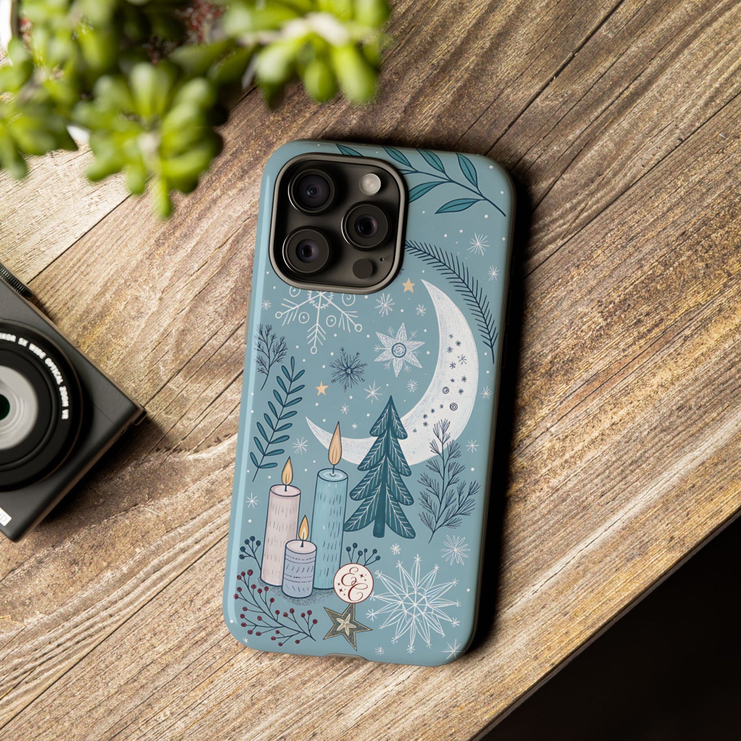 Winter Moon & Candles Tough Phone Case