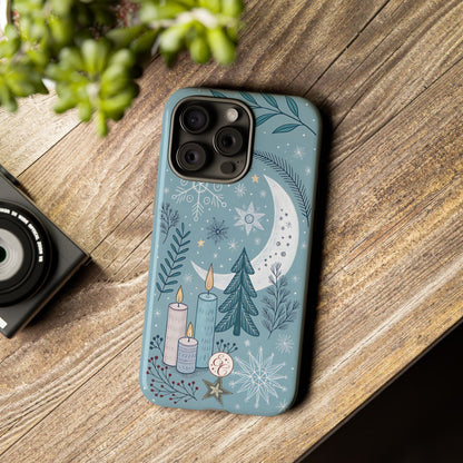 Winter Moon & Candles Tough Phone Case