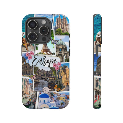 Europe Travel Collage Tough Phone Case