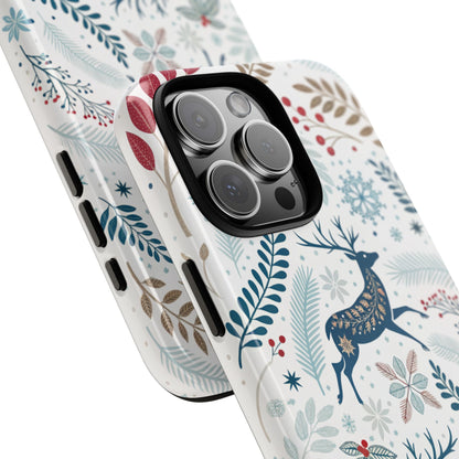 Blue Winter Deer Tough Phone Case