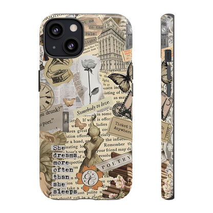 Library Romance Collage Tough Phone Cases