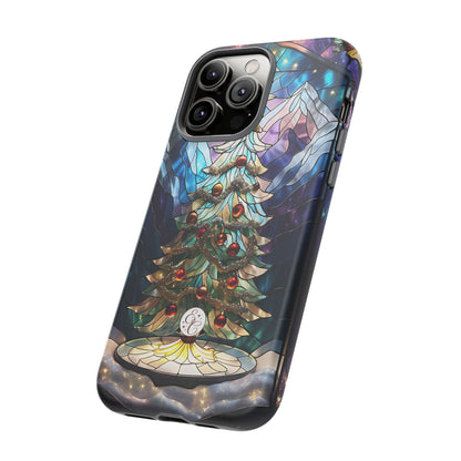 Christmas Tree Stained Glass Tough Phone Case