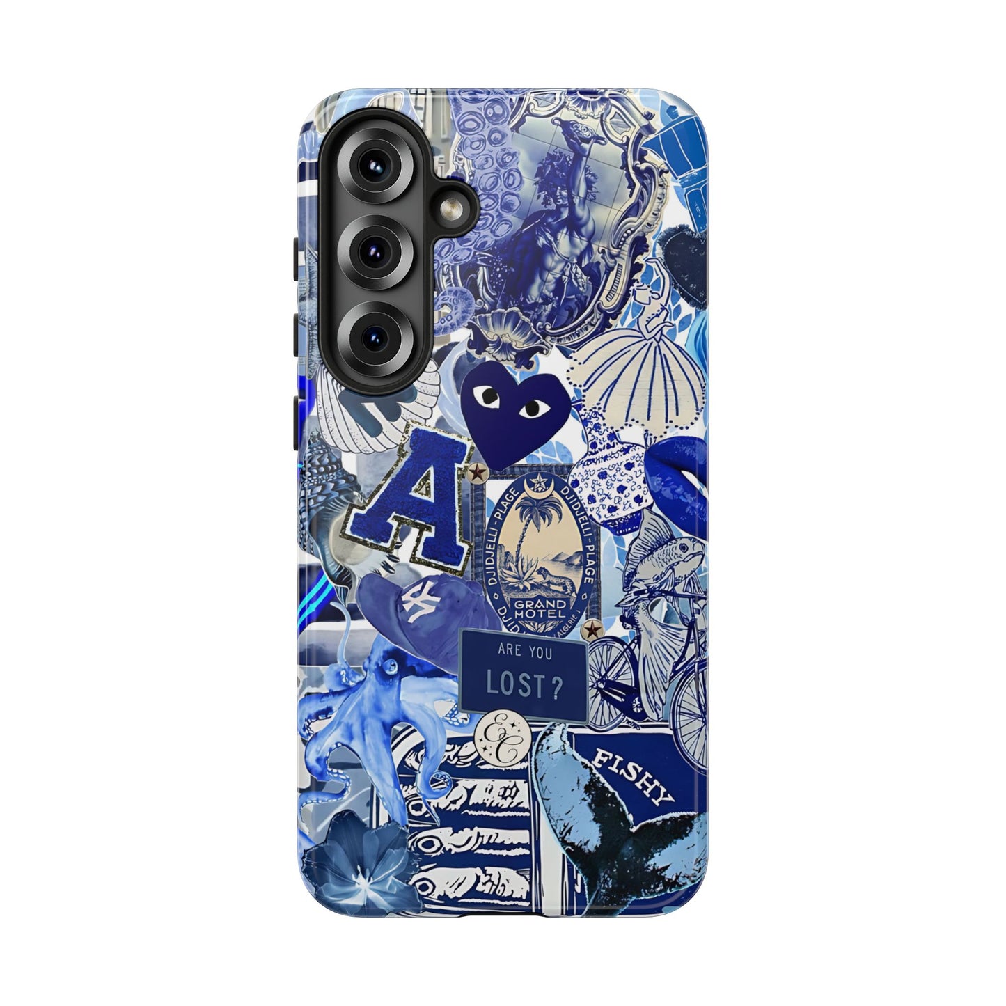 Blue Collage Tough Phone Case