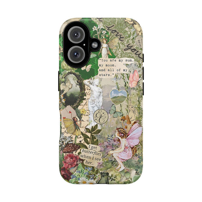 Vintage Botanical Collage Tough Phone Case