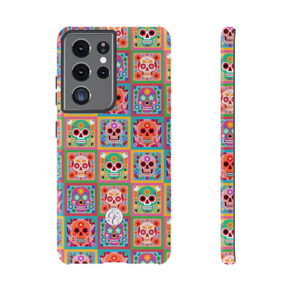 Colorful Sugar Skull Pattern Tough Phone Case