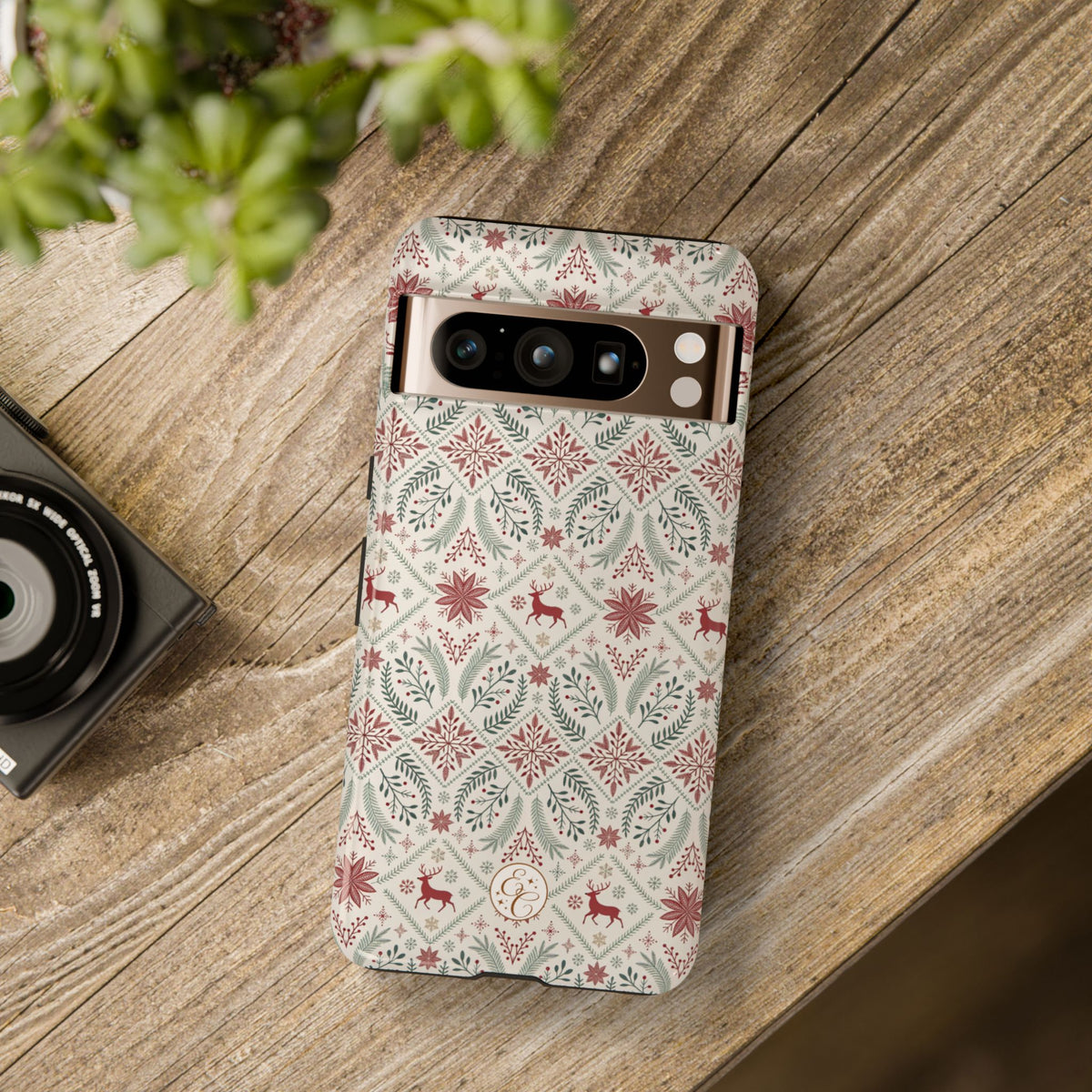 Red Reindeer Christmas Pattern Phone Case
