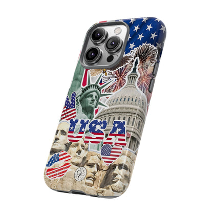 Patriotic USA Collage Tough Phone Case