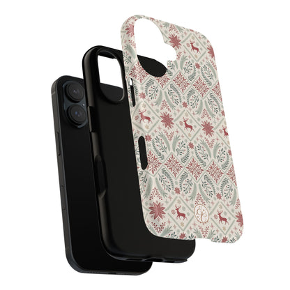 Red Reindeer Christmas Pattern Phone Case
