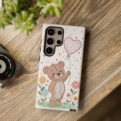 Cute Teddy Bear Tough Phone Case