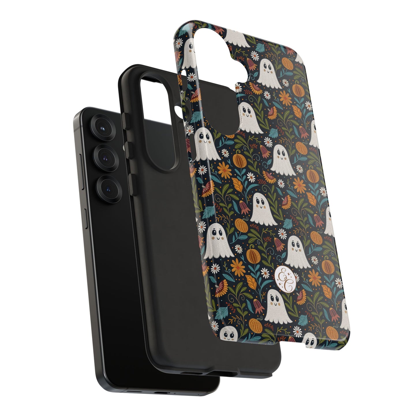 Boho Halloween Ghost Pattern Tough Phone Case