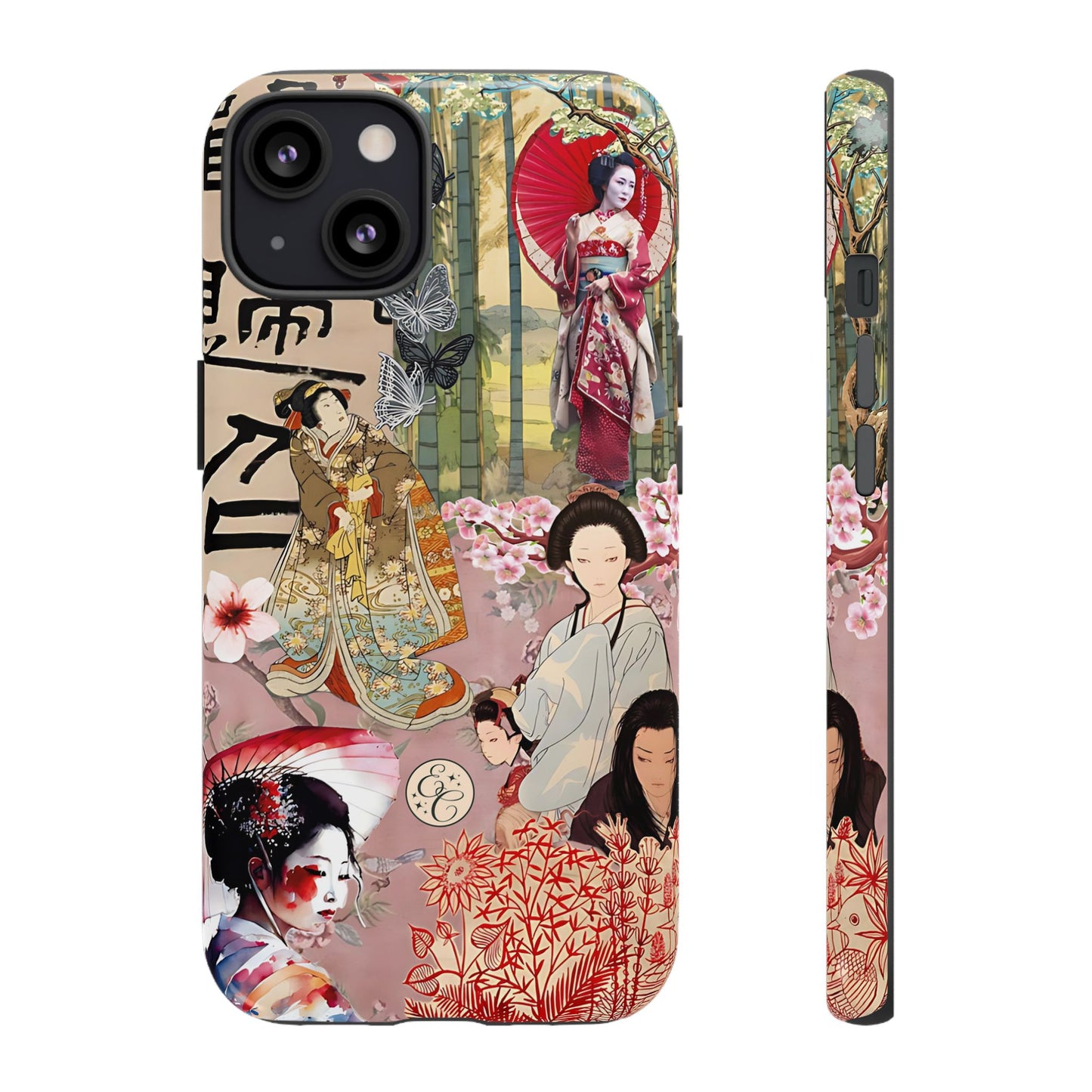 Japanese Geisha Collage Tough Phone Case