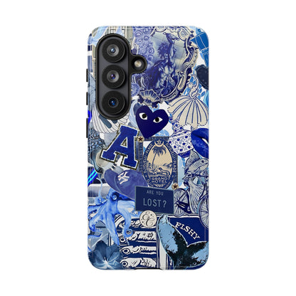 Blue Collage Tough Phone Case