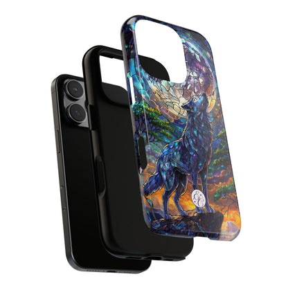 Stained Glass Wolf Tough Phone Case