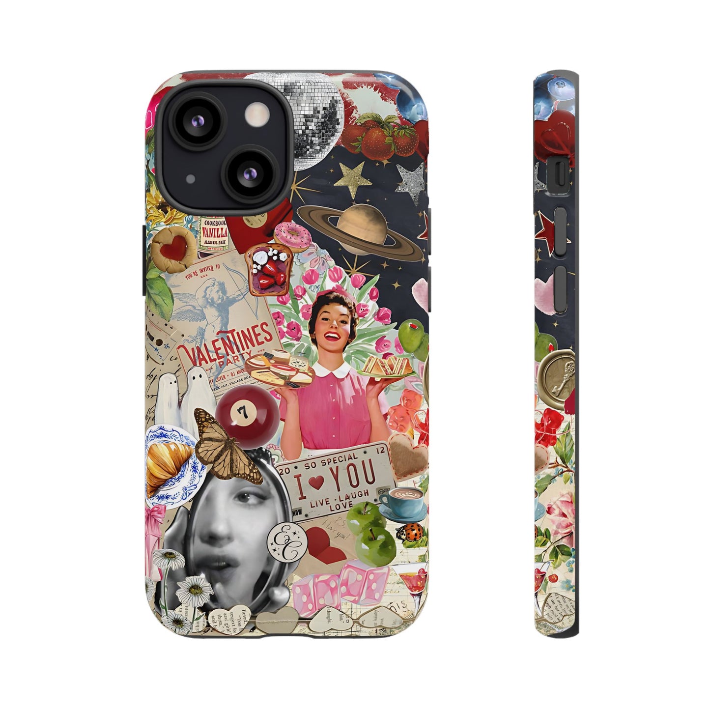 Retro Aesthetic Collage Art Tough Phone Case