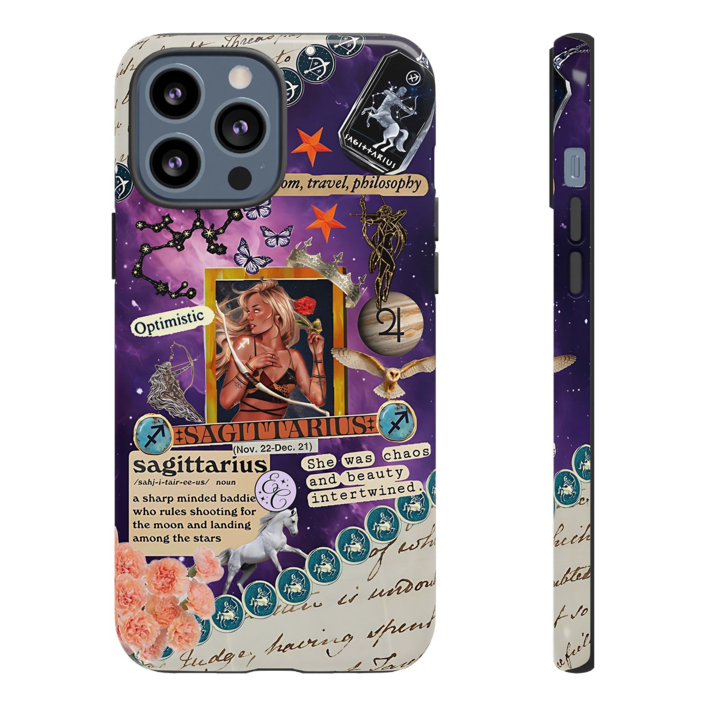 Sagittarius Zodiac Star Sign Tough Phone Case